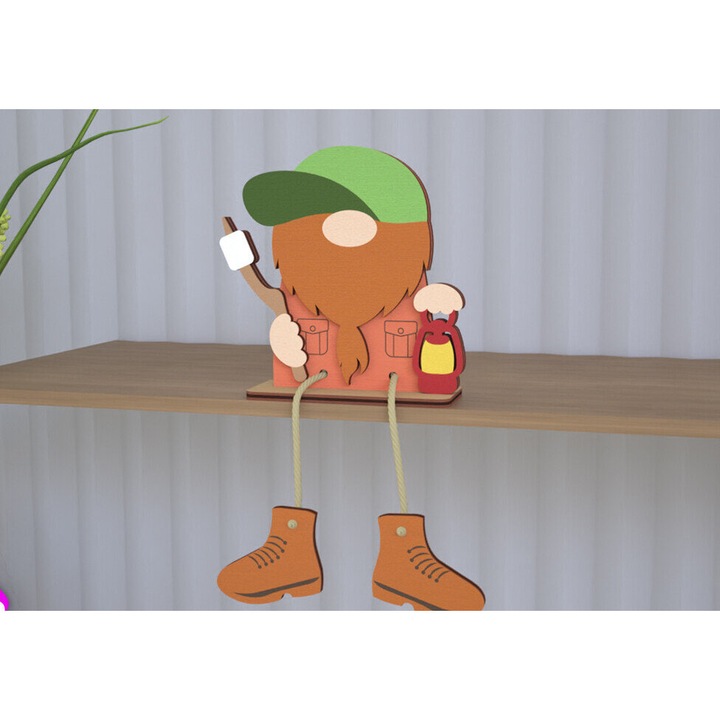 Accesorii decorative, Intrahome, Gnome din lemn, 3mm-4mm, wenge, 20x20cm