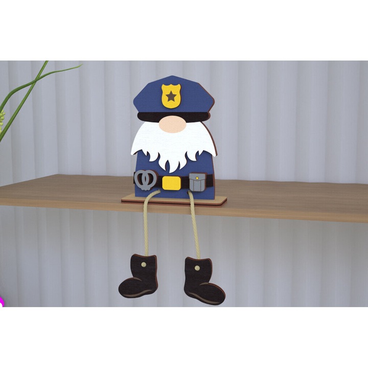 Accesorii decorative, Intrahome, Gnome din lemn, 3mm-4mm, wenge, 20x20cm