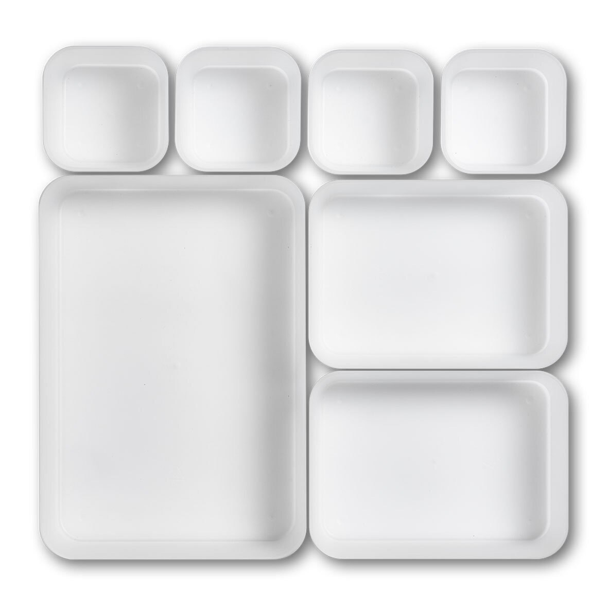 Set de depozitare 7 piese Zeller, Plastic, Transparent