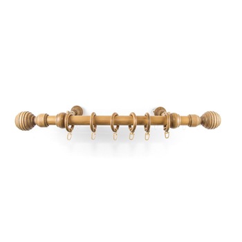 Galerie lemn masiv, culoare stejar, model REGAL, 180 cm, accesorii incluse, KIT COMPLET Galerie lemn masiv, culoare stejar, model REGAL, 180 cm, accesorii incluse, KIT COMPLET