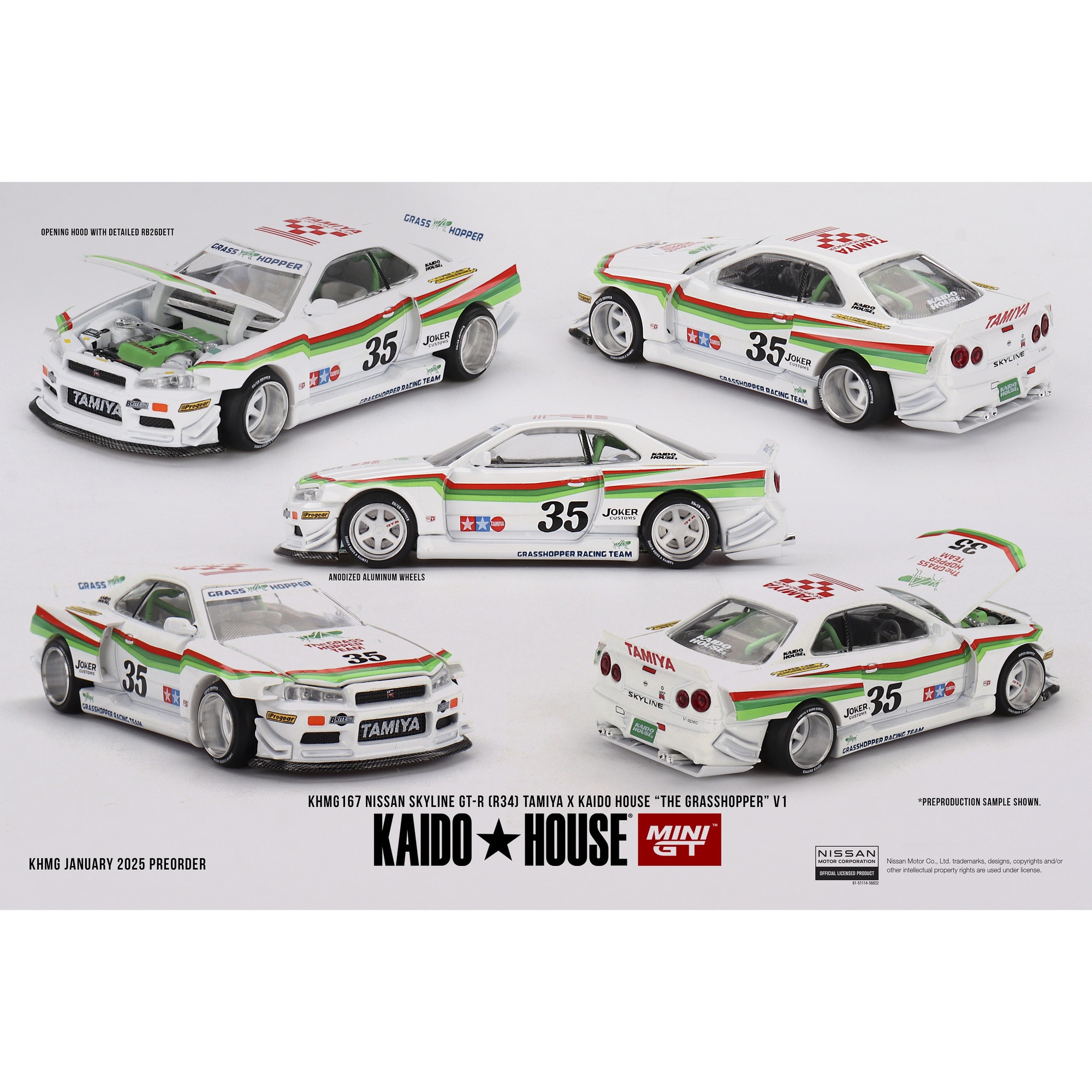 Macheta metalica 1/64 Nissan Skyline GT-R (R34) 
