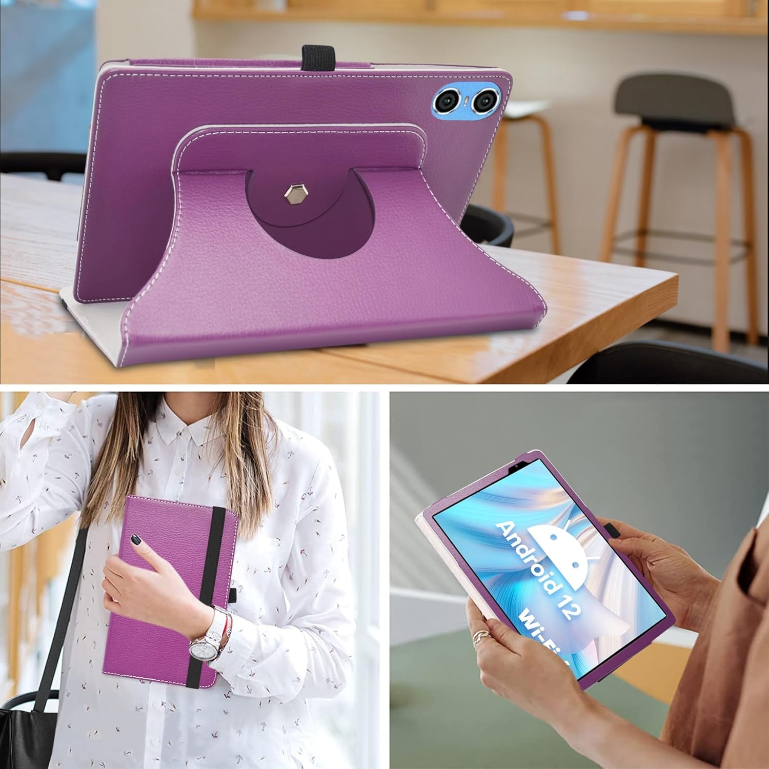 Husa tableta TECLAST P26T / Vortex T10 / Vortex T10M de 10,1 inch, violet