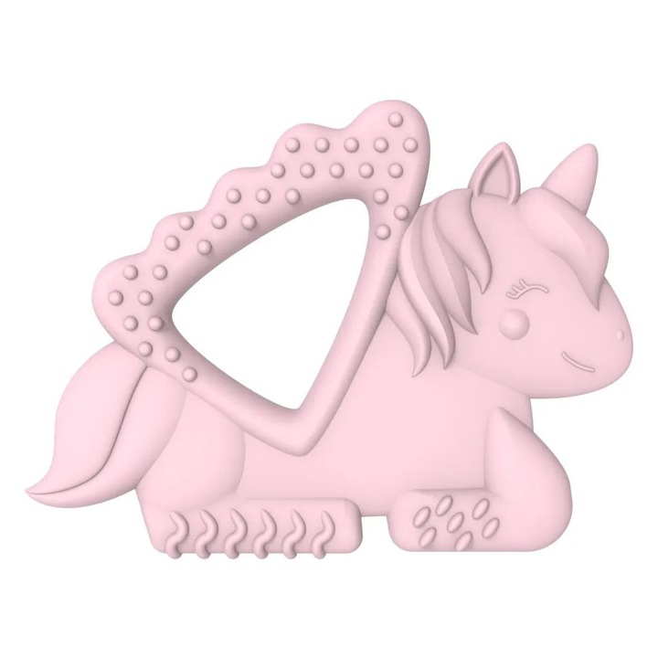 Set 2 jucarii dentitie silicon melii model unicorn pisica