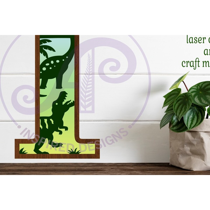 Litera de perete Dinozaur I, Intrahome, 3 straturi, 30x20 cm, din lemn de placaj