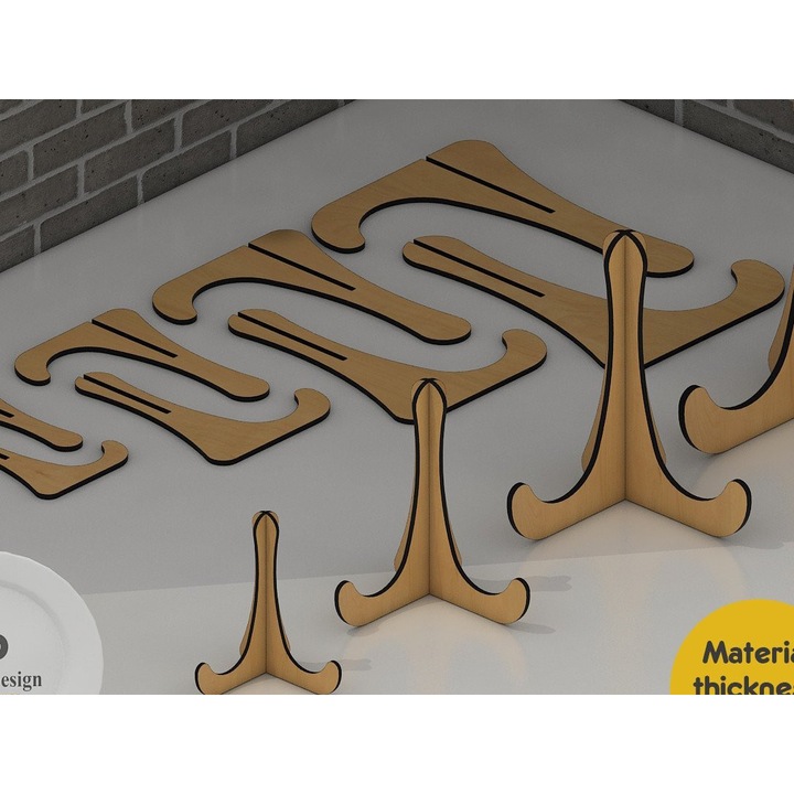 Sevalet din lemn, Intrahome, 20x25 cm, din plywood 3mm-4mm, ideal pentru DIY