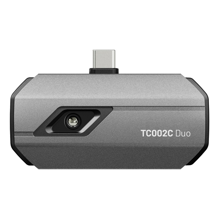 Cameră termică TOPDON TC002C Duo, compatibilă cu Android și iOS, rezoluție 256x192 pixeli, interval de măsurare -20C la +550C, compactă