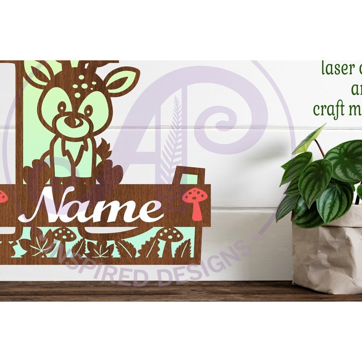 Monograma din lemn, Intrahome, Epistole L, 3mm-4mm, 30x20cm, set pentru decorare