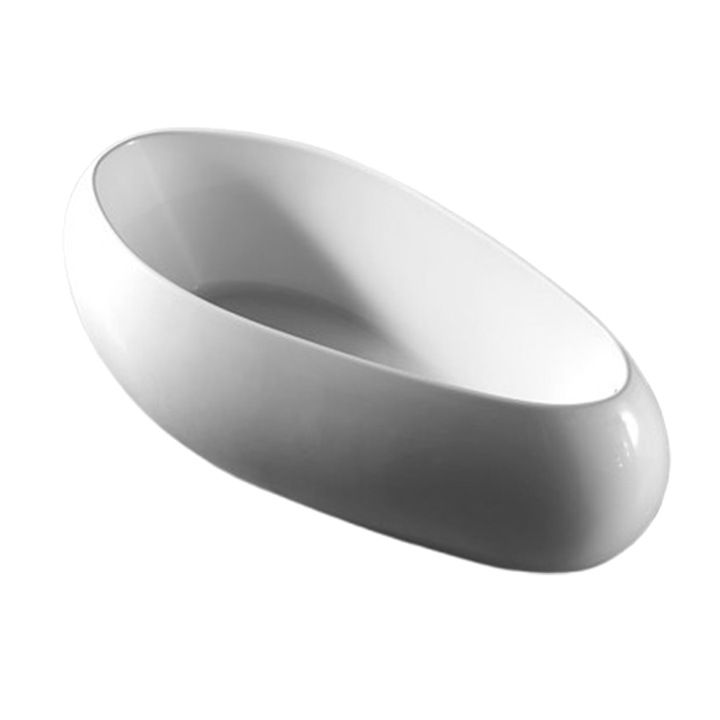 Cada freestanding LIDER FURNITURE Ovalo Lux, 1700x800x600mm, acrilic, reversibil