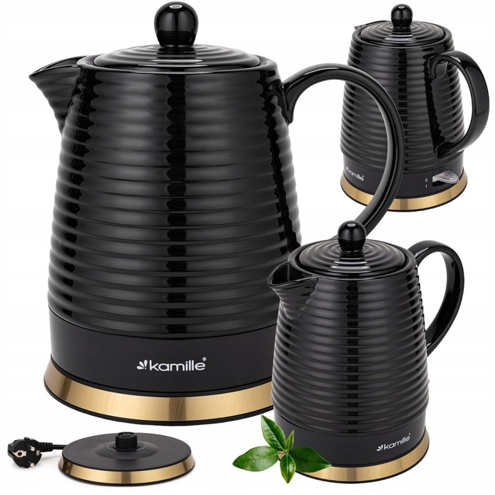 Керамична електрическа кана Kamille, 1.2л, 1200W, елегантен дизайн