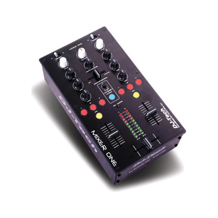 Миксер DJ Професионален, 2 Канала, USB, Метален Корпус, 9 Светещи Бутона