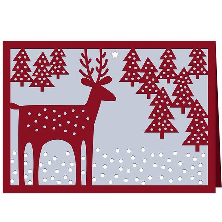 Placa lemn decorativa, Intrahome, 3mm-4mm, rosu, 7x5cm