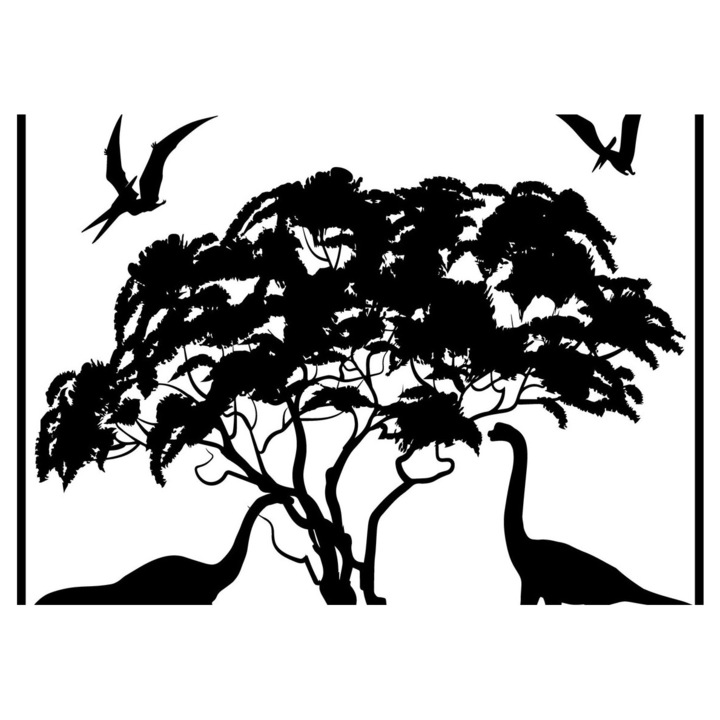 Set 3D Dinosaur din lemn plywood 3mm-4mm, 30x20cm, Intrahome