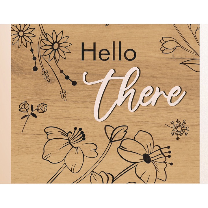 Panou decorativ din plywood, Intrahome, 3mm-4mm, culoare wenge, dimensiune 15x15 cm