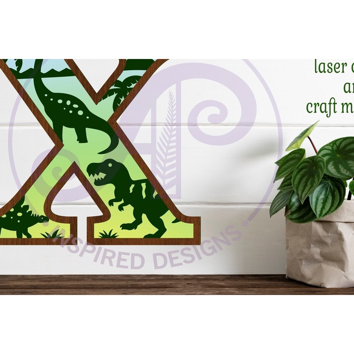 Litera de perete X mare din lemn, Intrahome, 3 straturi, 30x20 cm, decoratiune pentru camera copilului