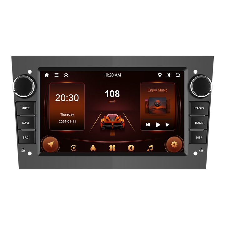 Navigatie 7 inch Opel Astra, Corsa, Vivaro, Zafira, Vectra, Android 13, Bluetooth, WiFi, GPS, CarPlay, Android Auto, 2GB RAM, 64GB ROM, Camera Marsarier Inclusa