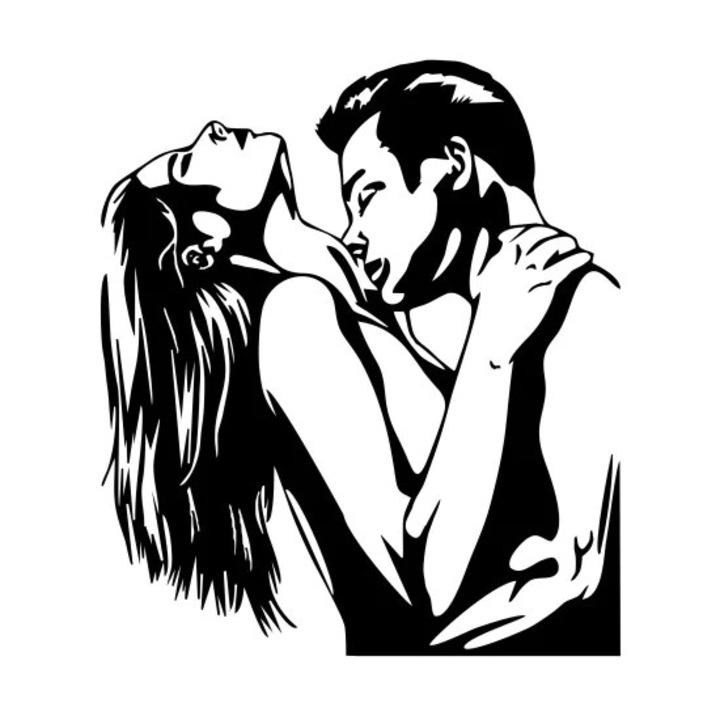 Sticker Auto Sexy Girl 12, alb, 20 cm, sticker autocolant, premium