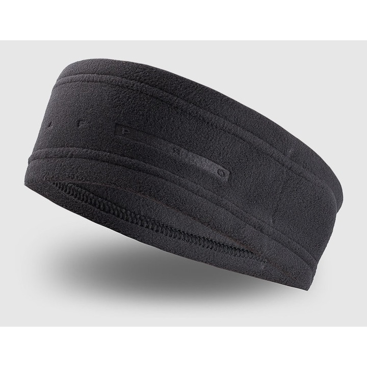 Unisex Polartec Microfleece fejpánt 4F - Mélyfekete, Ideális kültéri tevékenységekhez és téli sportokhoz, L/XL méret