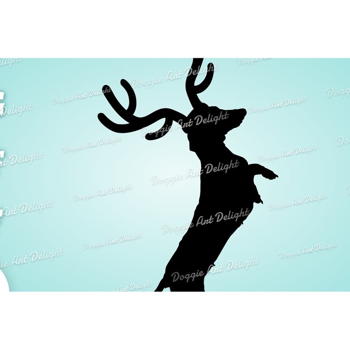 Set de artizanat Doxie Christmas Dog Reindeer, 3mm-4mm, 15x15cm, multicolor