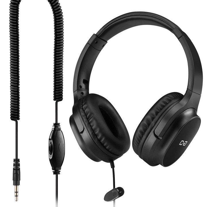 Casti cu fir, C G CHANGEEK, model Cgs-W6, lungime 5, 5m, jack 3, 5mm, over-ear