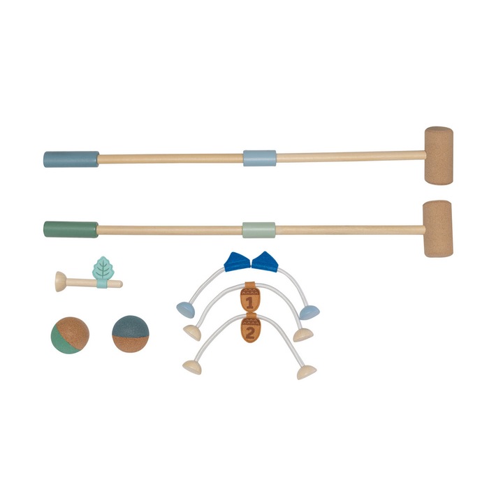 Set Jucării Ecologice din Plută KORKO, Mini Mallets, 3 ani, Natural, 5 piese