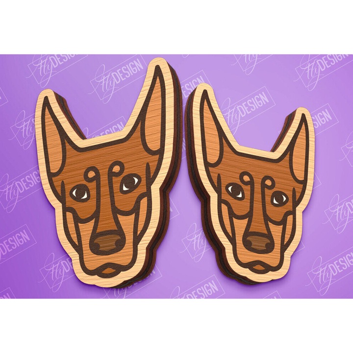 Seturi de artizanat, Intrahome, skoularikia din plywood 3mm-4mm, 3x3cm, pentru taiere cu laser