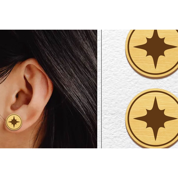 Placi lemn, Intrahome, Skoularikia magnetes, 3mm-4mm, 3x3 cm, set