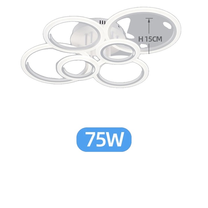 Модерна висяща лампа, елегантен дизайн, регулируемо осветление, 6 рамена, многоцветна, тип монтаж на таван