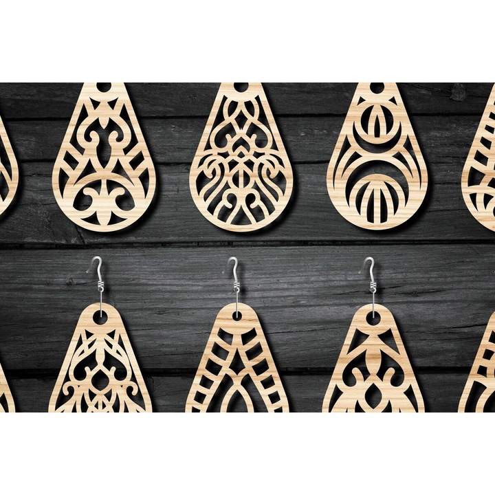 Seturi de artizanat, Intrahome, Skoularikia Kosmemata Laser Cut, 3mm-4mm, 3x3cm