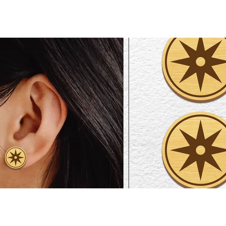 Placi lemn, Intrahome, Skoularikia magnetes, 3mm-4mm, 3x3 cm, set