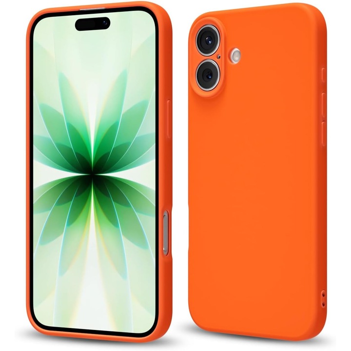 Husa Soft Touch, slim, ALC Mobile, anti soc, compatibila cu IPhone 17, Portocaliu Tpu
