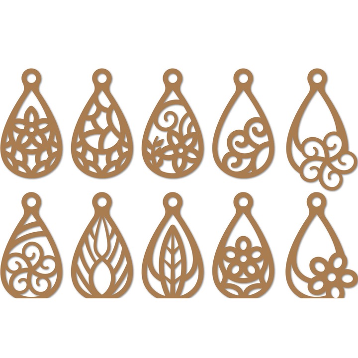 Set Skoularikia Laser Cut din Plywood 3mm-4mm, 3x3 cm, Intrahome, ideal pentru decorare si proiecte DIY