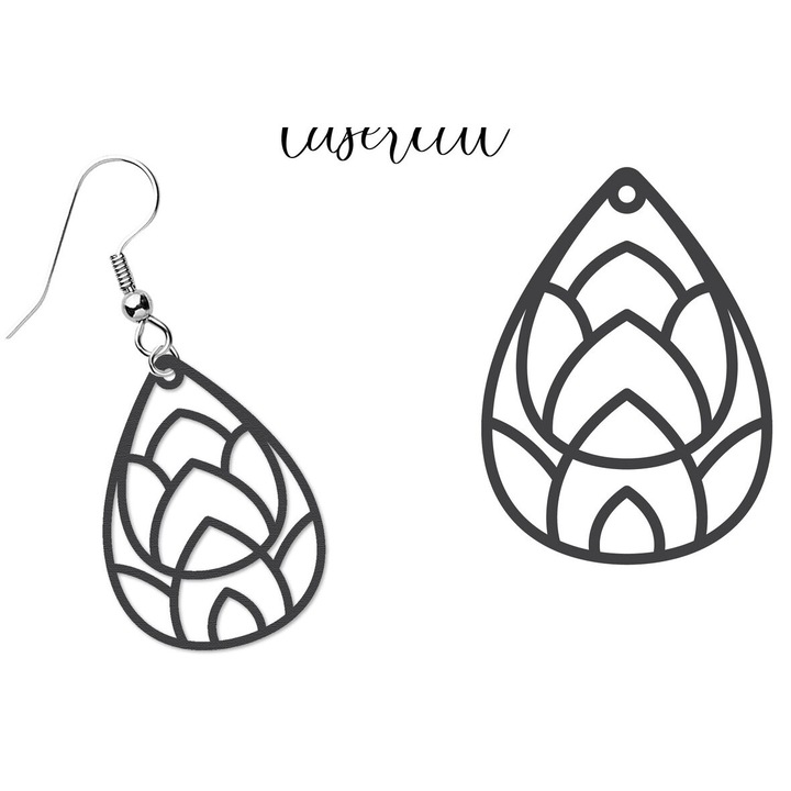 Placi lemn, Intrahome, Skoulariki LaserCut, 3mm-4mm, 3x3cm