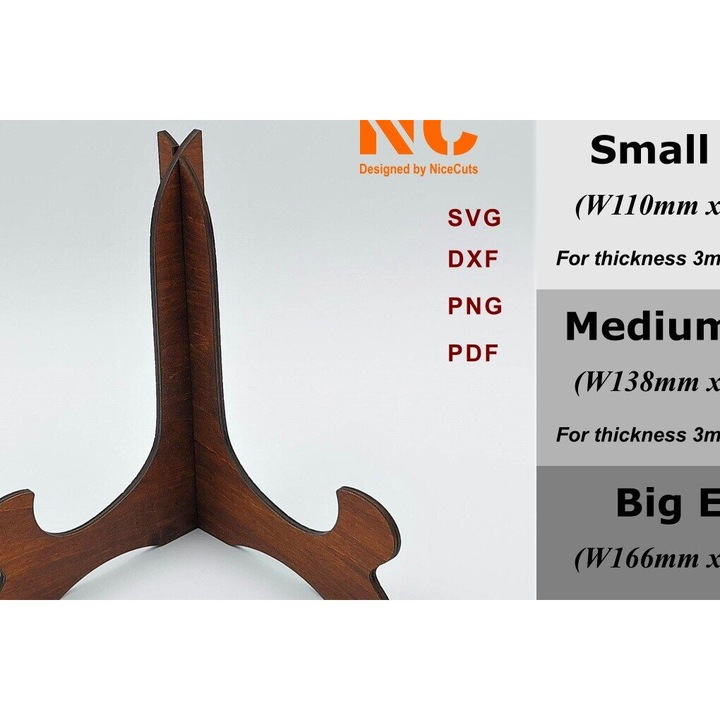 Sevaleta din lemn de placaj taiat cu laser, Intrahome, 20x25 cm, 3mm-4mm, ideala pentru DIY