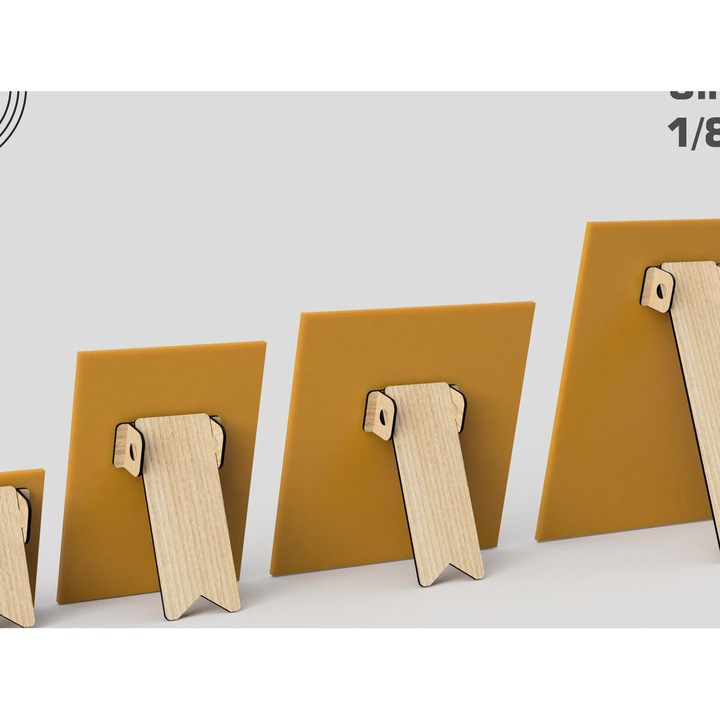 Sevalet din lemn, Intrahome, 3mm-4mm, 20x25cm, set de fisiere taiate cu laser