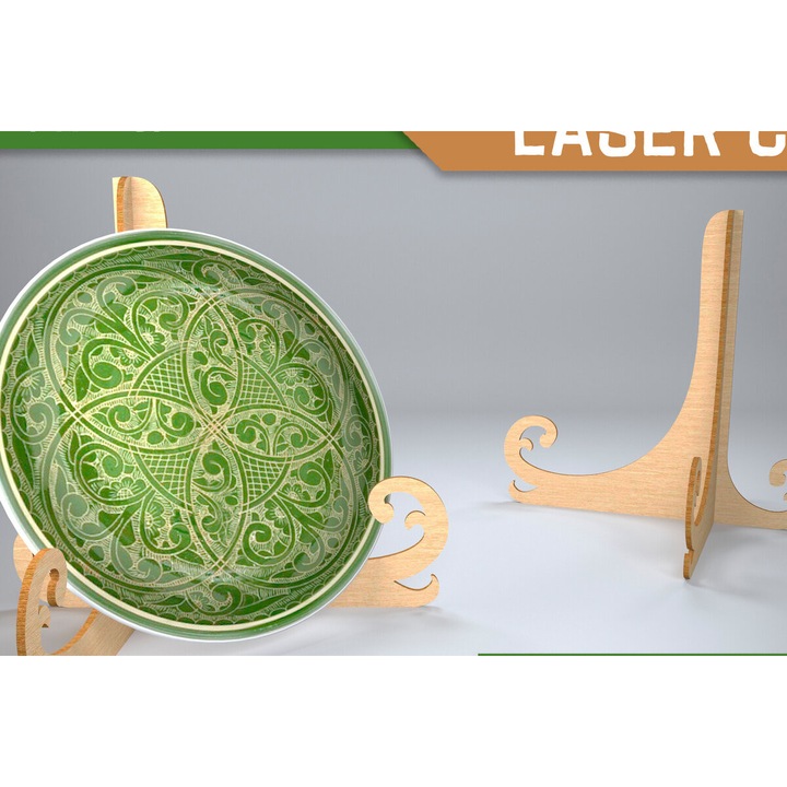 Sevaleta din lemn taiat cu laser, Intrahome, 3mm-4mm, 30x20cm, fabricata in Grecia