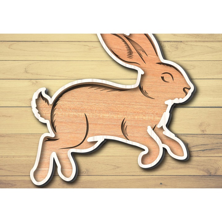 Accesorii decorative, Intrahome, Schediases Iepuras de Paste Laser-Cut, Plywood 3mm-4mm, 6x6cm