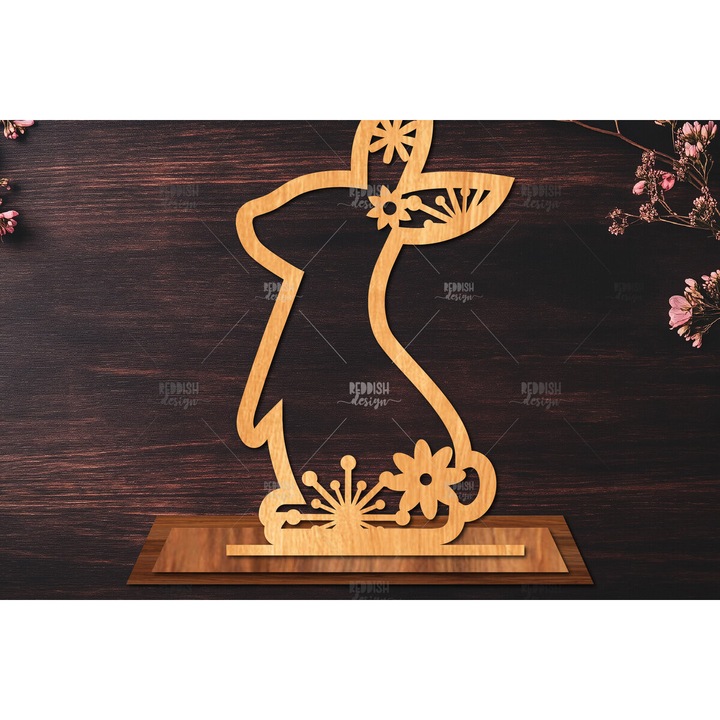 Accesorii decorative, Intrahome, Iepuras de Paste, Plywood 3mm-4mm, 15x15cm