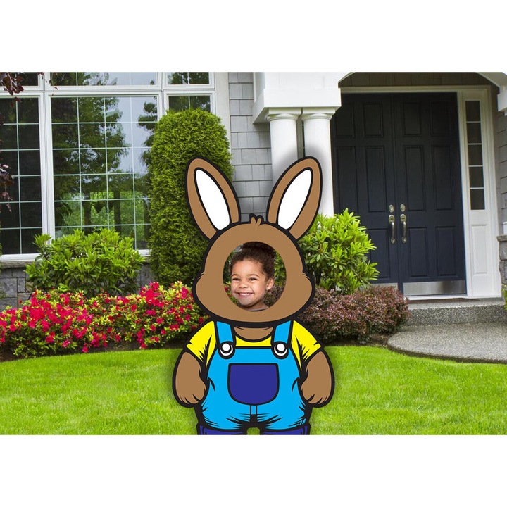 Accesorii decorative, Intrahome, Prop foto Iepuras de Paste, din plywood, 3mm-4mm, culoare wenge, dimensiune 4x4cm