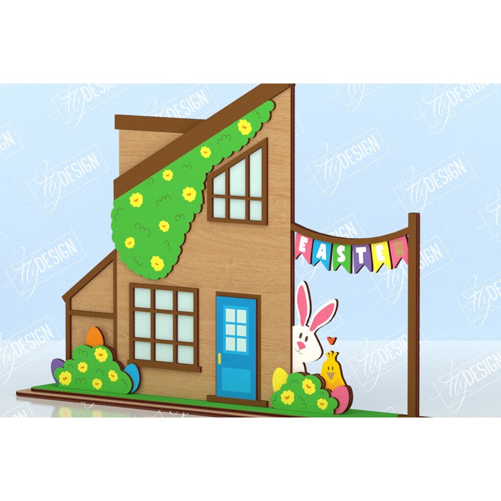 Accesorii decorative, Paschalino Lagoudaki, Plywood 3mm-4mm, 15x15cm, set