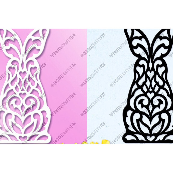 Iepuras de Paste din lemn, Intrahome, 3mm-4mm, culoare wenge, dimensiune 6x6 cm