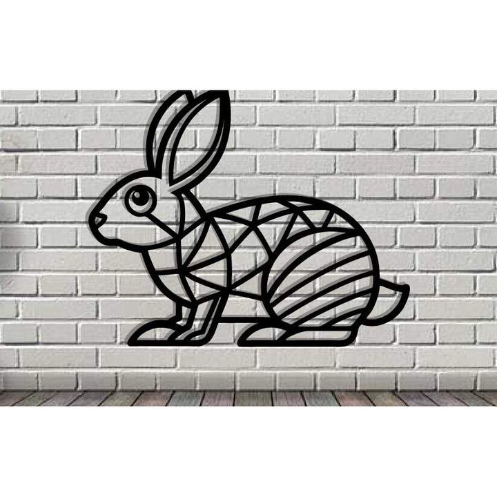 Iepuras de Paste din lemn, Intrahome, 40x50cm, pentru decorare si proiecte DIY