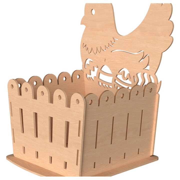 Colivie din lemn pentru pui de Paste, dimensiuni 30x20 cm