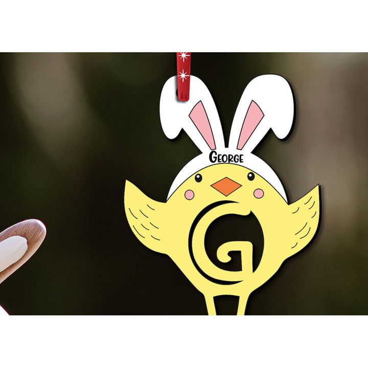 Cos pentru pasari Paschalino G, Intrahome, din plywood 3mm-4mm, dimensiune 6x6 cm, set pentru decorare DIY