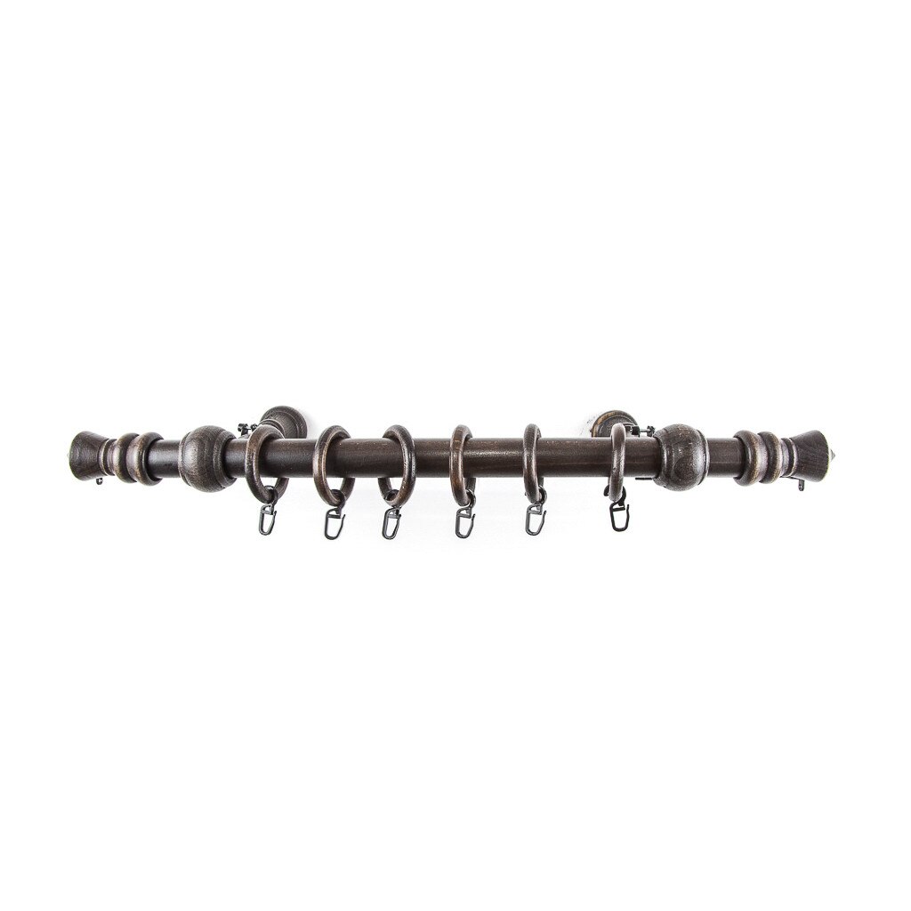 Galerie lemn masiv, culoare wenge, model KING, 260 cm, accesorii incluse, KIT COMPLET