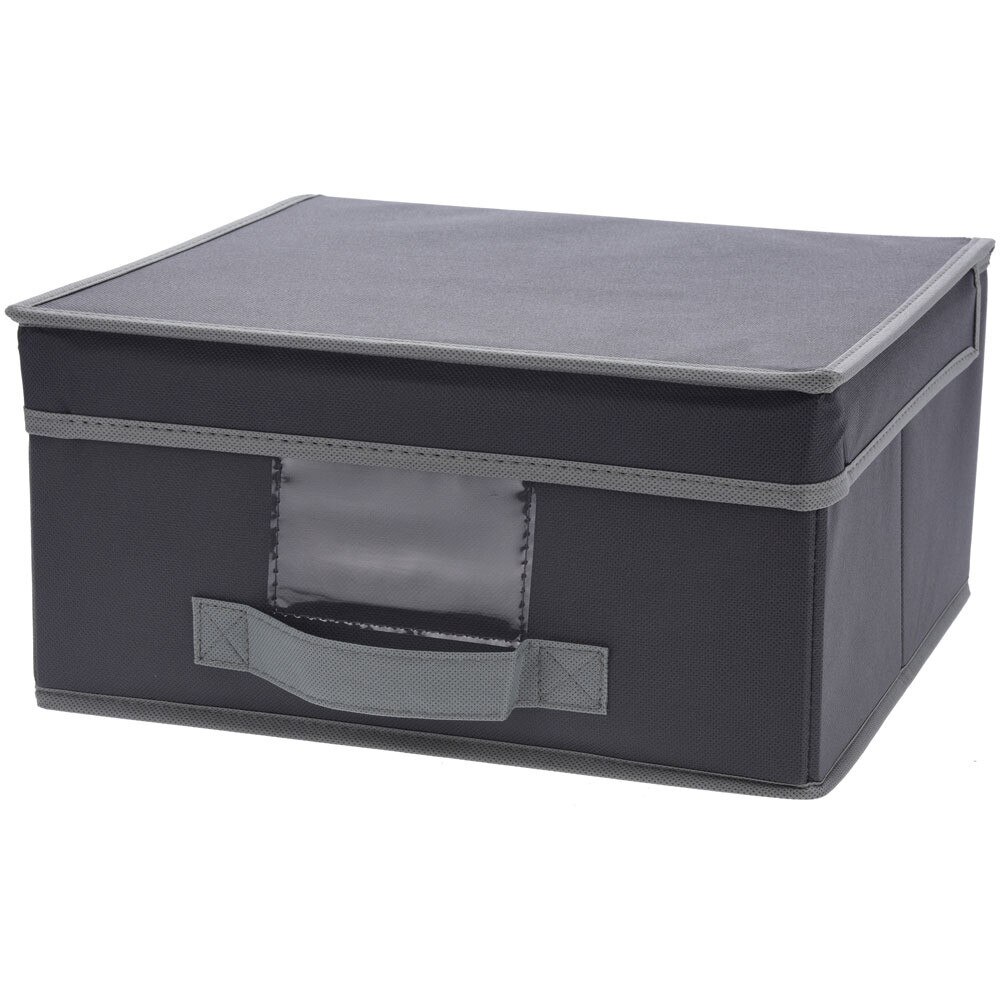 Cutie pliabila cu capac, Storagesolutions, 44x33x22 cm, Gri