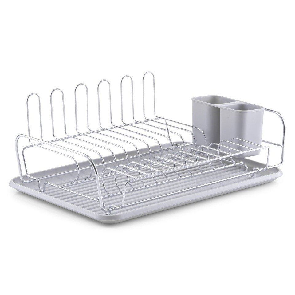 Scurgator vase, Zeller, 44x35x19cm, Polipropilena, Argintiu