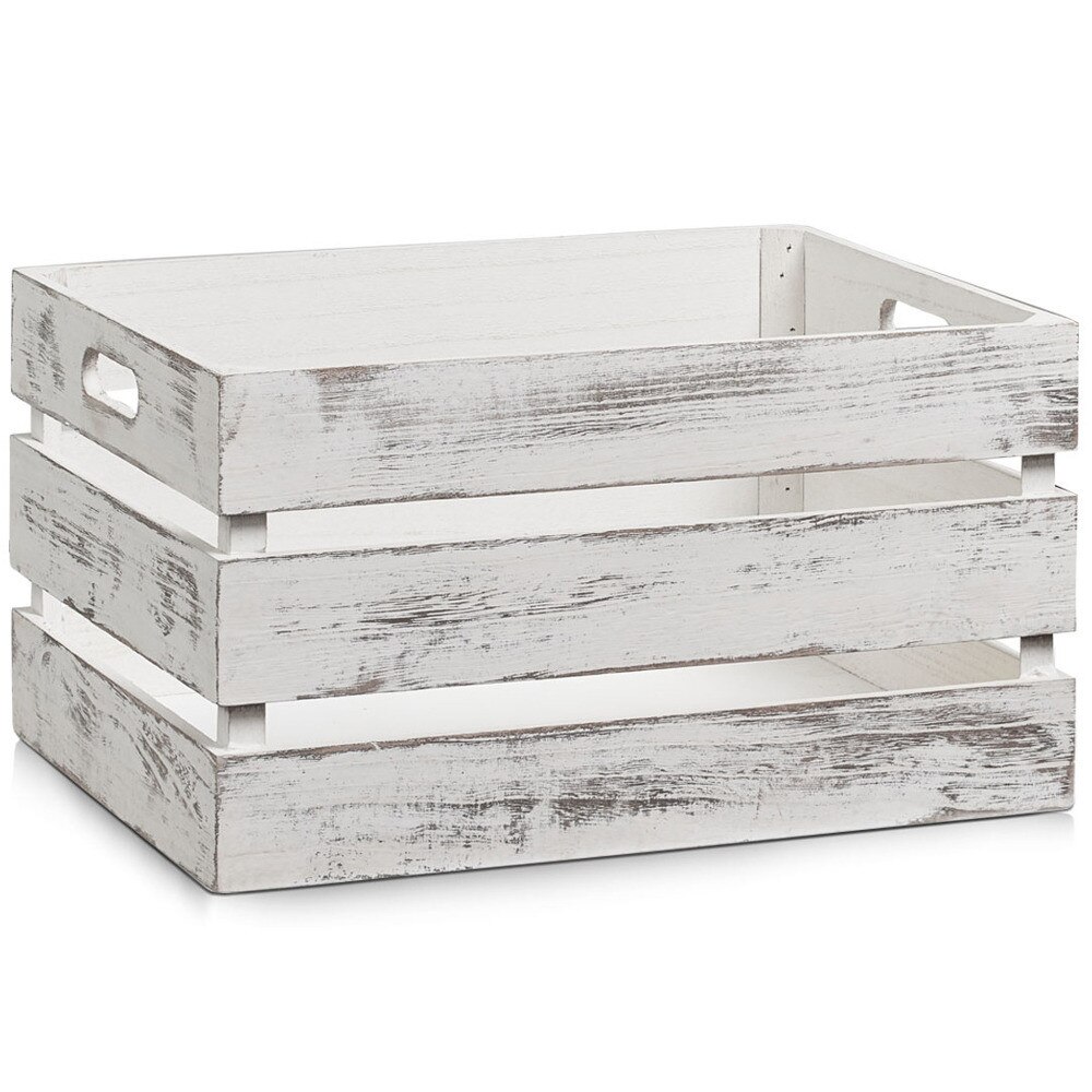 Cutie depozitare VINTAGE WHITE Zeller, Lemn, 39 x 29 x 21 cm, Alb