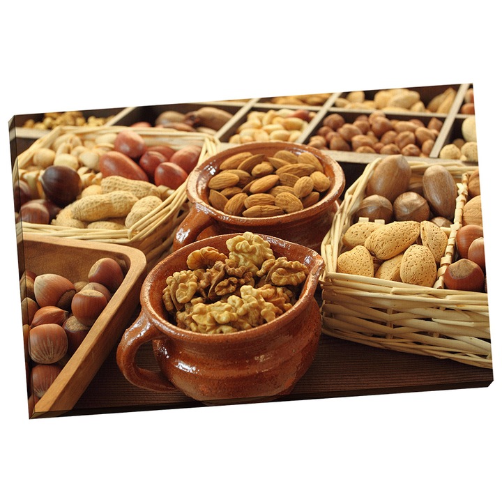 Tablou grand canvas "Varieties of Nuts" - 100 x 70 cm