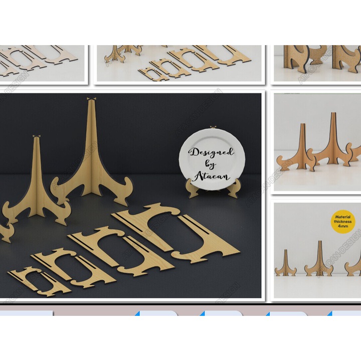 Sevaleta din lemn de placaj 3mm-4mm, Intrahome, dimensiune 30x20 cm, ideala pentru decorare si proiecte DIY