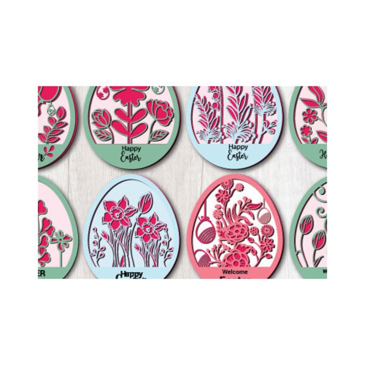 Felicitari, Intrahome, Paschaline dorokarta 3 epipedon, 15x15cm, din plywood 3mm-4mm